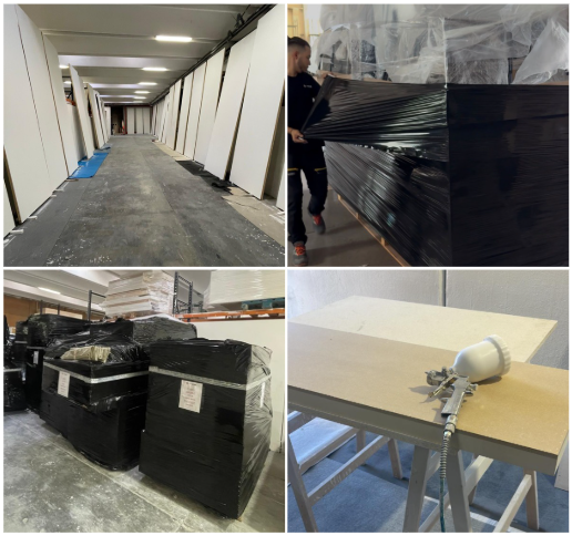 Preparazione stand fieristico in magazzino — VipstandGroup Pombia