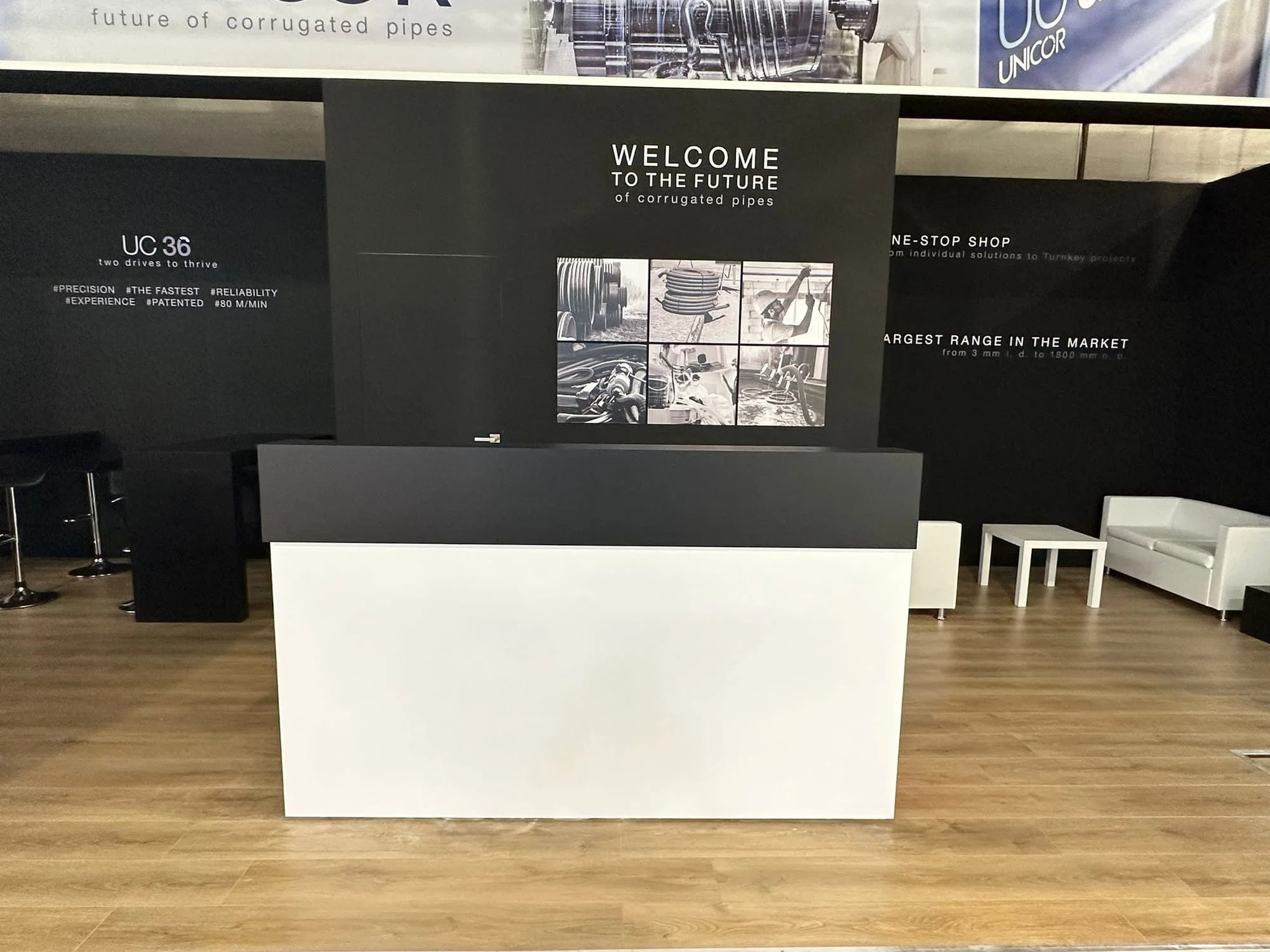 Stand fieristico innovativo con tecnologia integrata